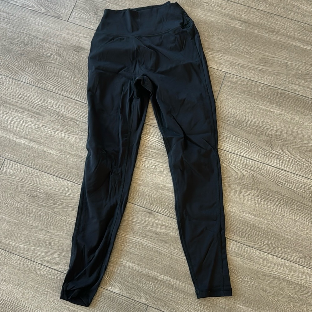 Black leggings with scrunched butt